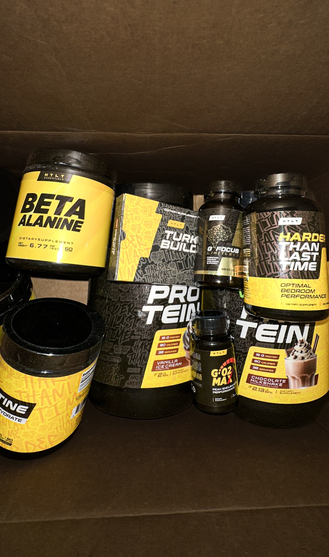 HTLT products on a table