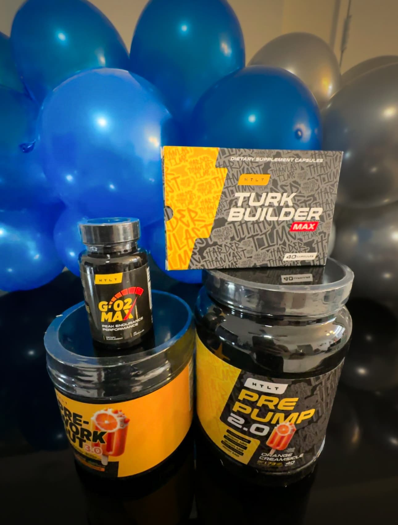 HTLT products on a table